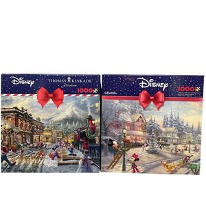 2 pack Thomas Kinkade 1000 Piece Christmas Puzzles